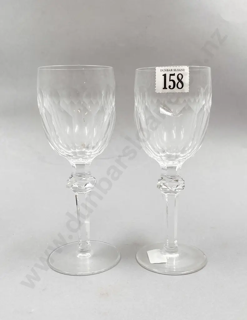 Nine Irish Waterford Curraghmore Pattern Red Wine Goblets Image 1++