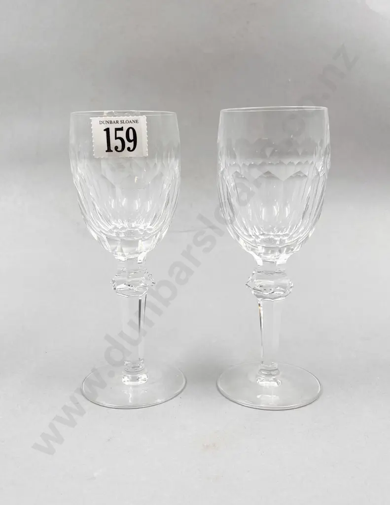 Seven Irish Waterford Curraghmore Pattern White Wine Goblets Image 1++