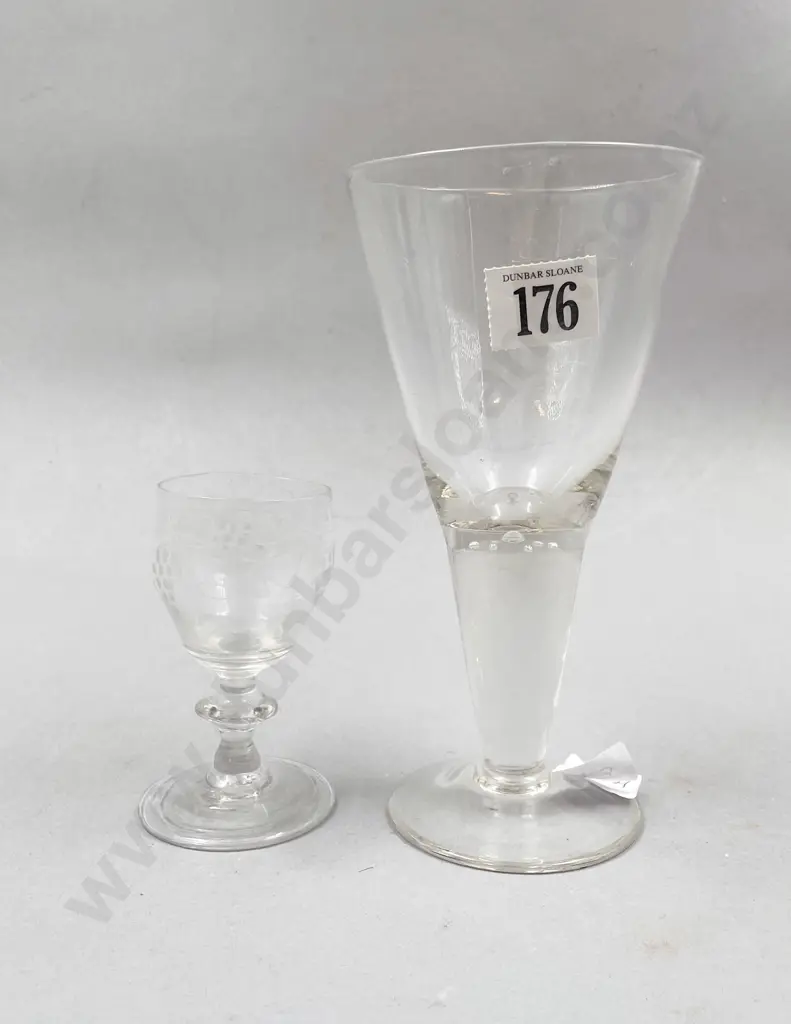 Geo. Wine Goblet & Modern Trumpet Over-sized Goblet Image 1++