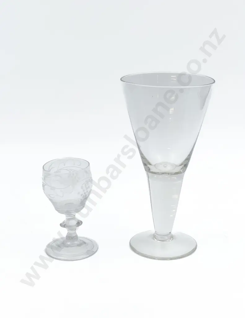 Geo. Wine Goblet & Modern Trumpet Over-sized Goblet Image 1++