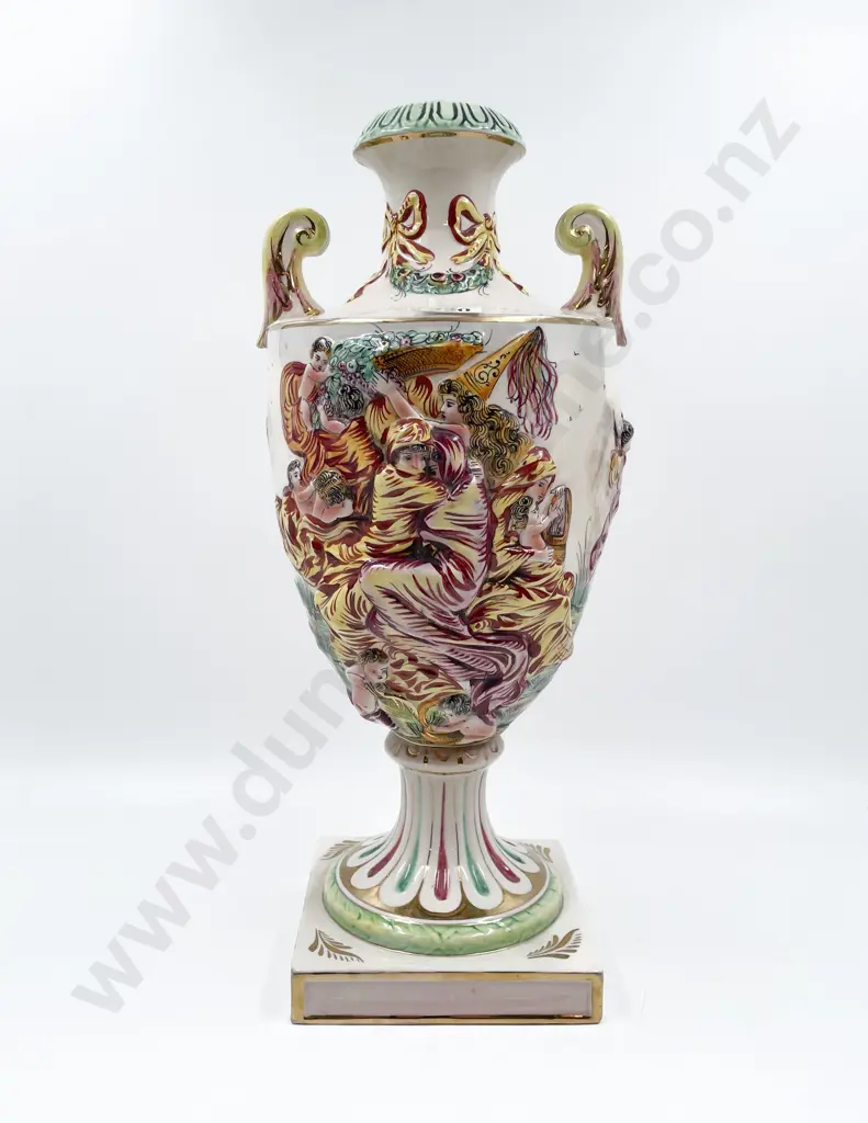 Italian Capodimonte Traditionally Figured Urn Image 1++
