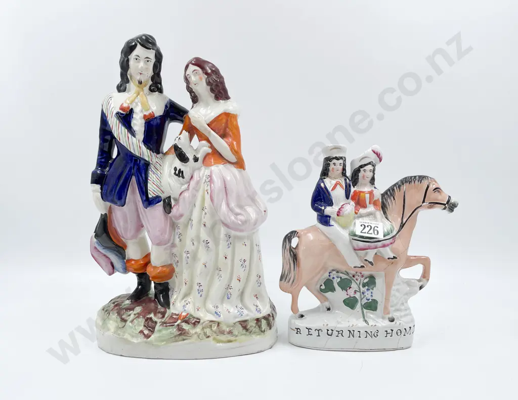 Two Vict Staffordshire Figure Groups Image 1++