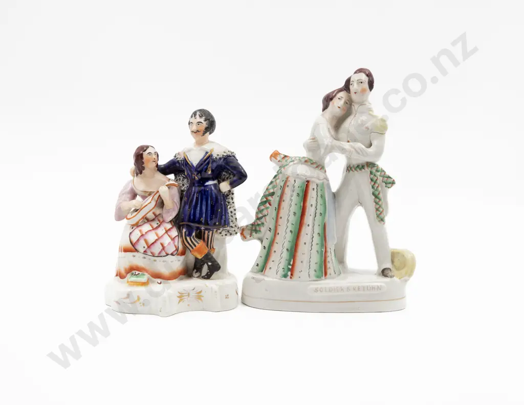 Two Victorian Staffordshire Figure Groups Image 1++