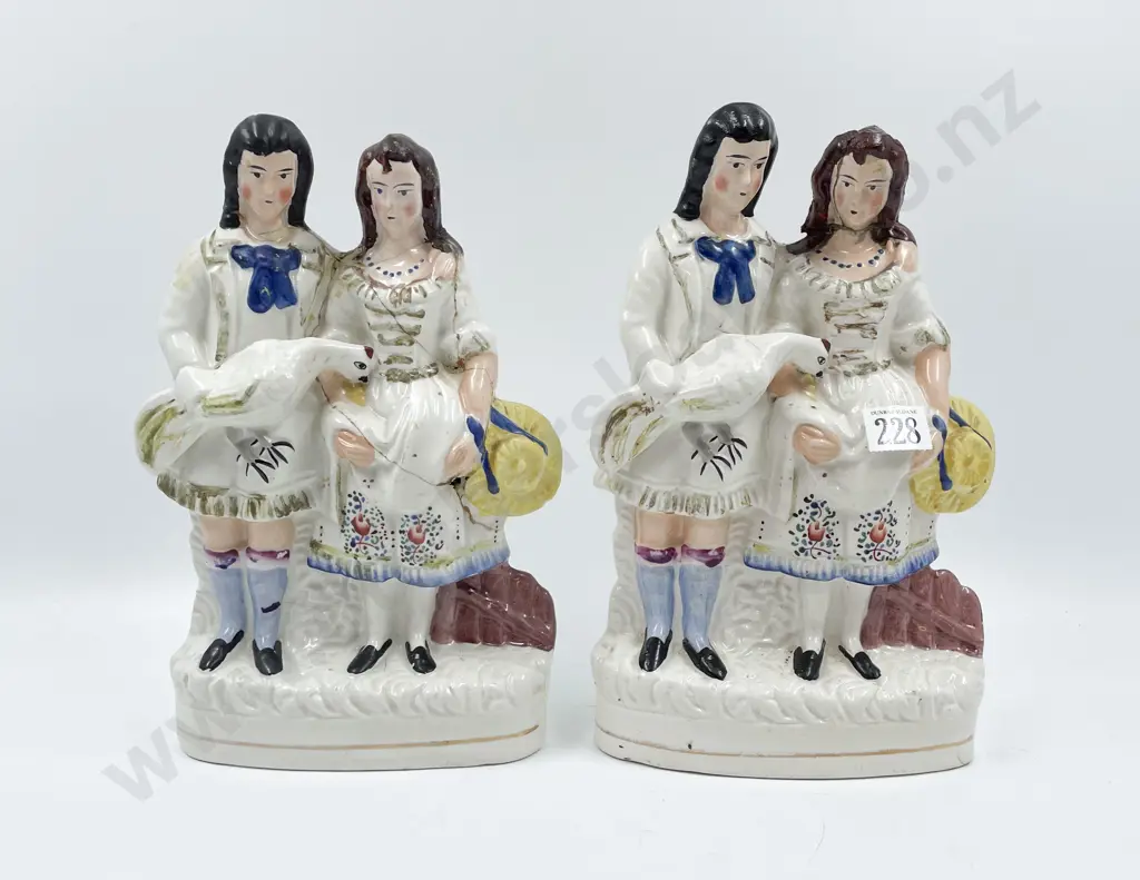 Two Vict Staffordshire Figure Groups Image 1++