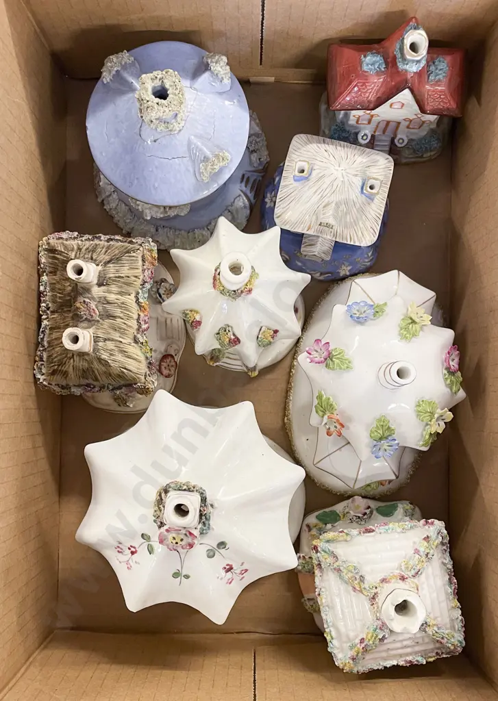 Collection of Eight C19th Pastille Burner Cottages Image 1++