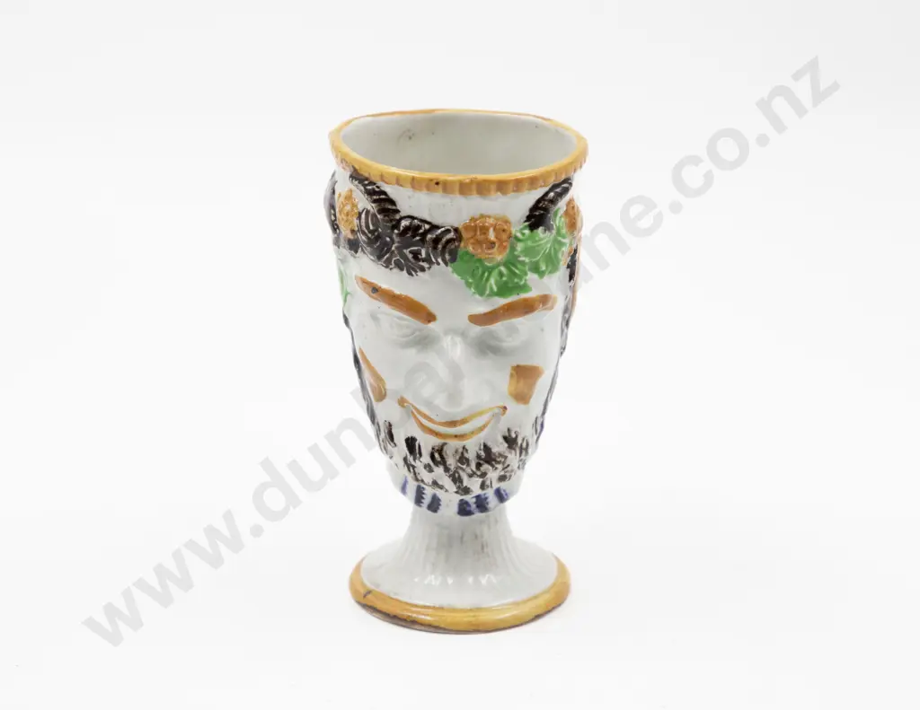 Early C19th Prattware Bacchus Moulded Character Jug Image 1++