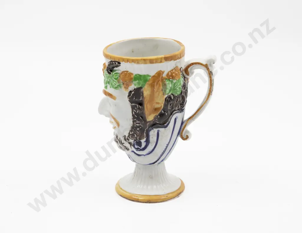 Early C19th Prattware Bacchus Moulded Character Jug Image 1++