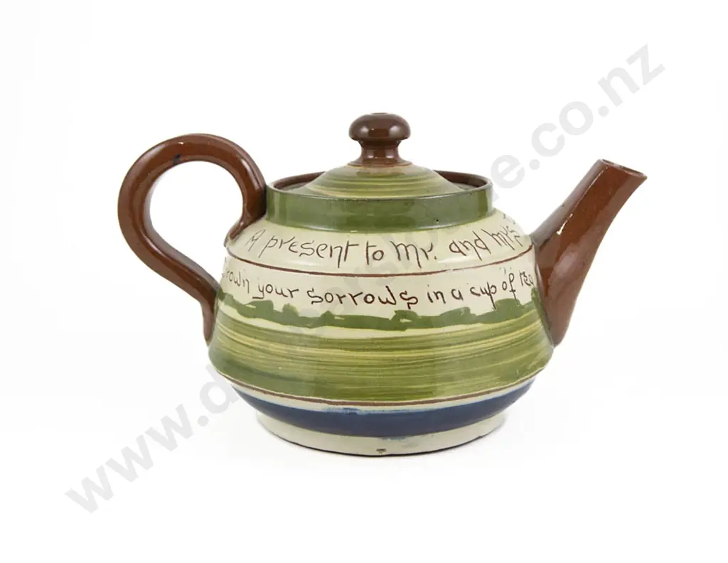 Oversized Vintage Torquay Pottery Motto Ware Teapot Image 1++