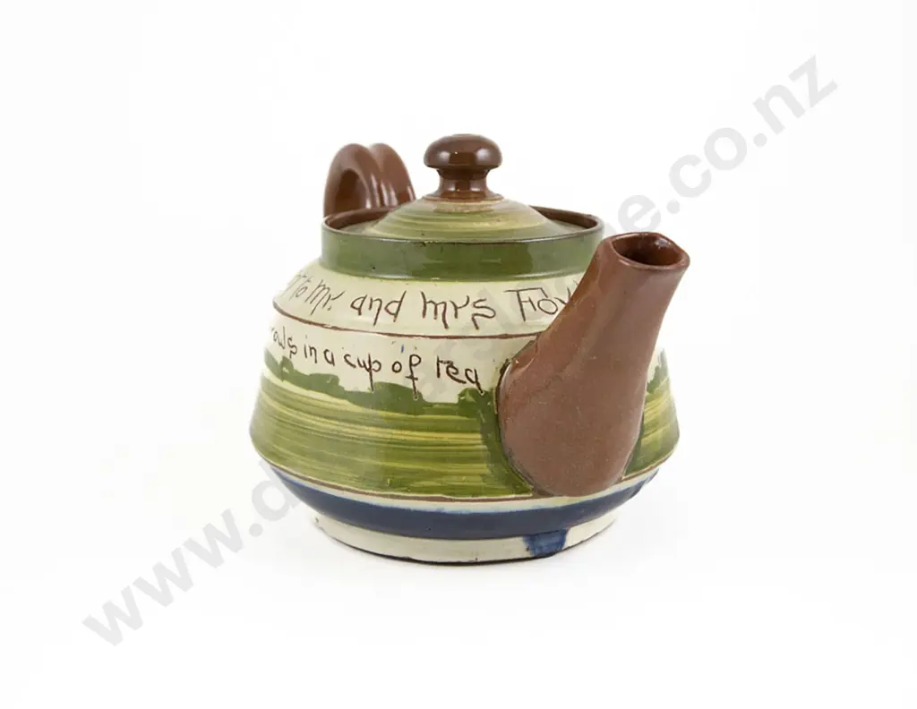 Oversized Vintage Torquay Pottery Motto Ware Teapot Image 1++