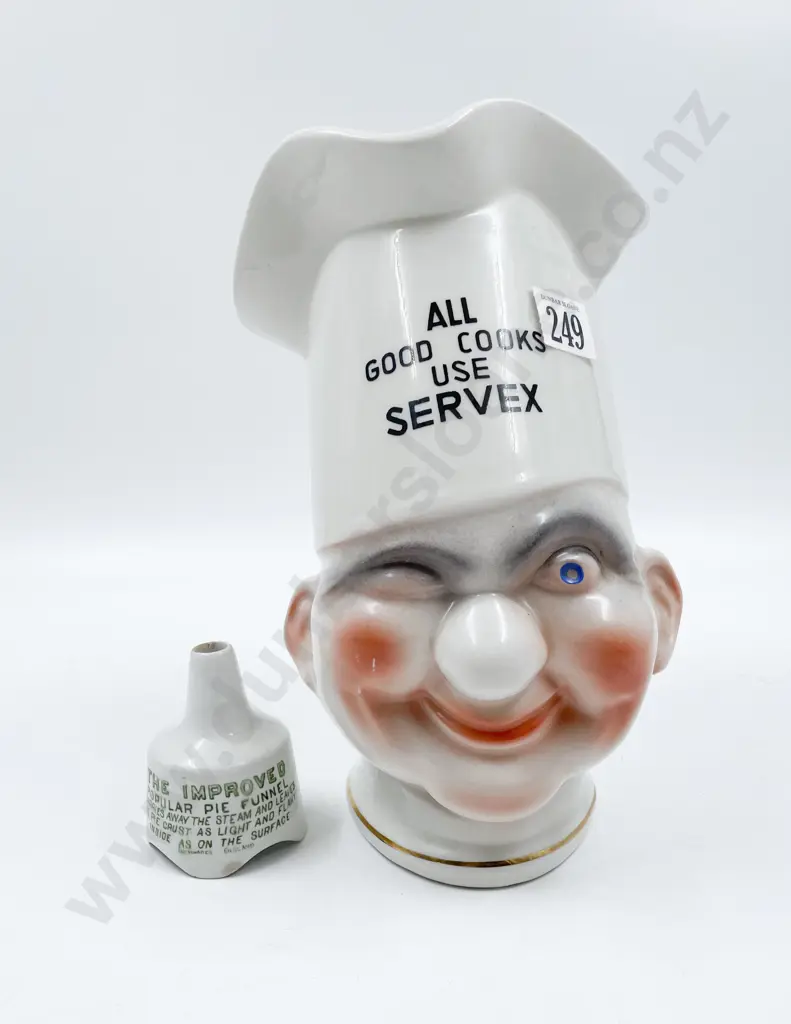 Advertising 'All Good Cooks Use Servex' and Pie Funnel Image 1++