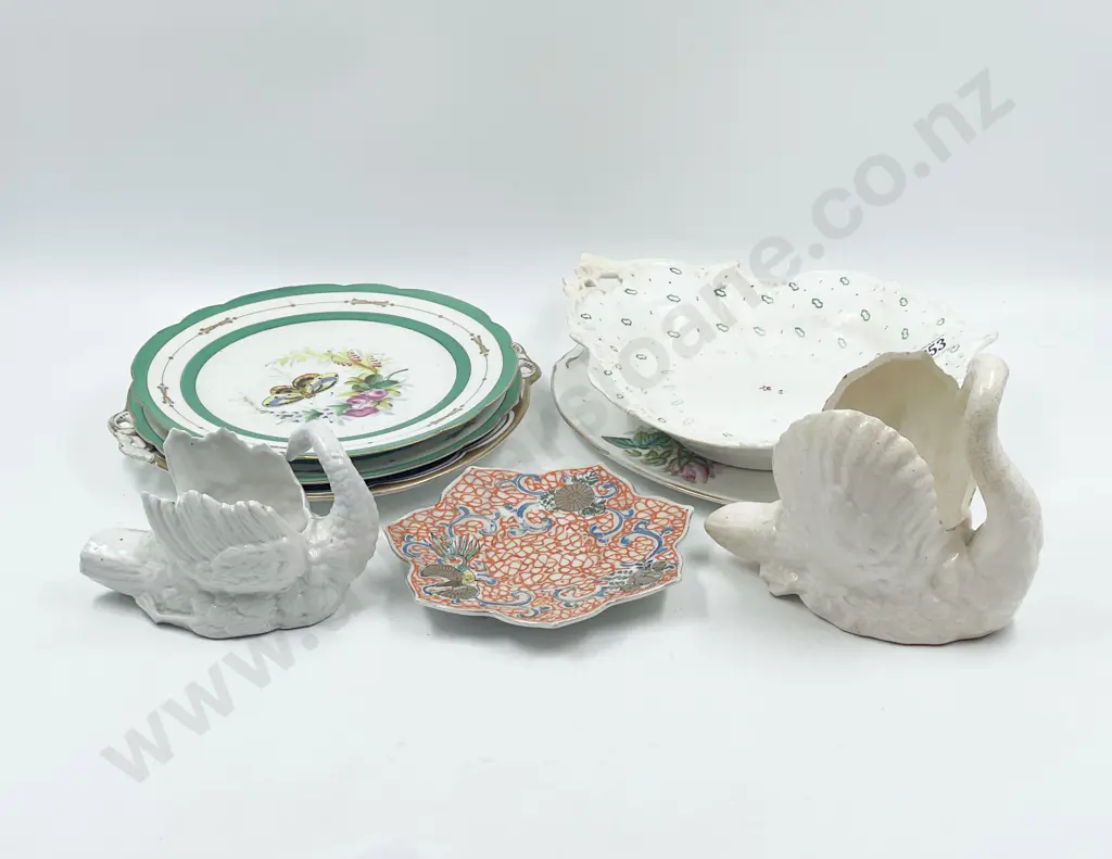 Five Various C19th Dessert Plates Image 1++