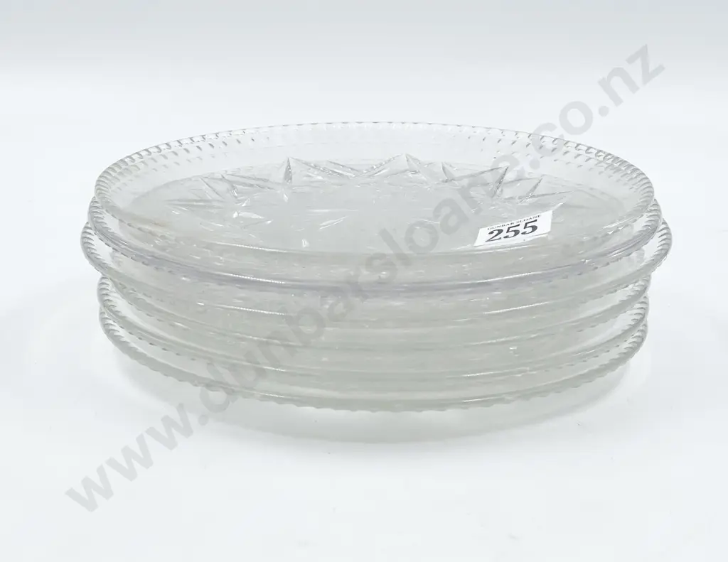 Six Cut Crystal Dessert Dishes Image 1++
