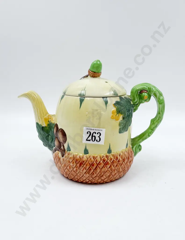 Burleigh Ware Moulded Acorn Teapot Image 1++