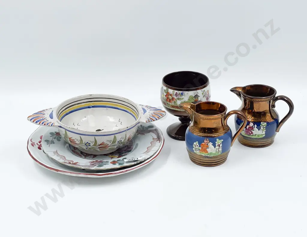 C19th French les Islettes Faience Plate Image 1++