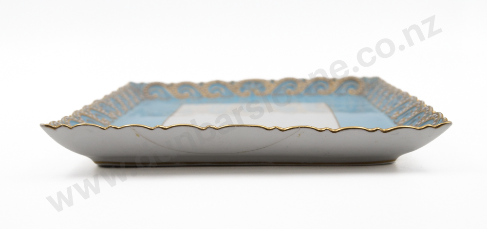 C19th Worcester Rectangular Porcelain Trinket Tray Image 1++