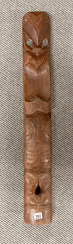 Carved Native Timber Full-Length Standing Tiki Figure Image 1++