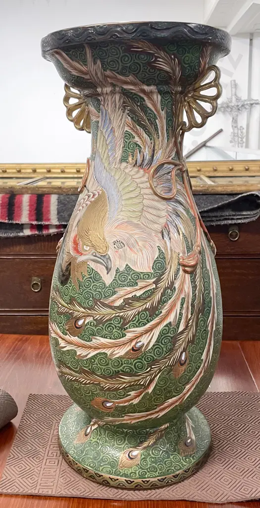 Late C19th Satsuma Jardineire Stand Image 1++