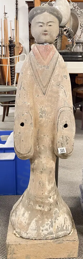 Chinese Han Dynasty Style Pottery Standing Figure Image 1++
