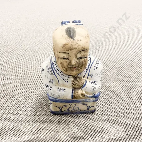 Chinese Blue and White Figured China Pillow