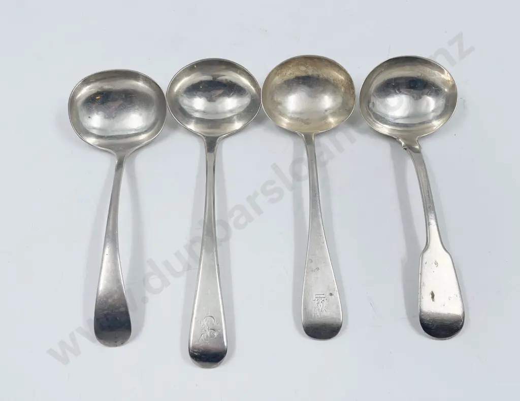 Four Sterling Silver Sauce Ladles Image 1++