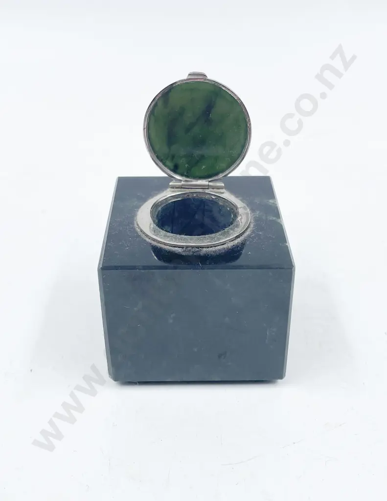 Greenstone Cube Inkwell Image 1++
