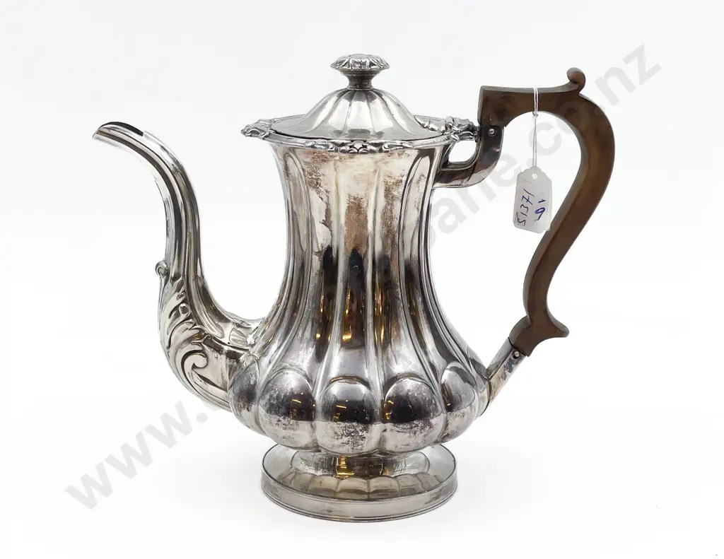C19th Sheffield Plate Coffee Pot Image 1++