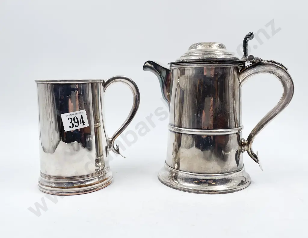C19th S/P Tankard & Tankard Jug Image 1++