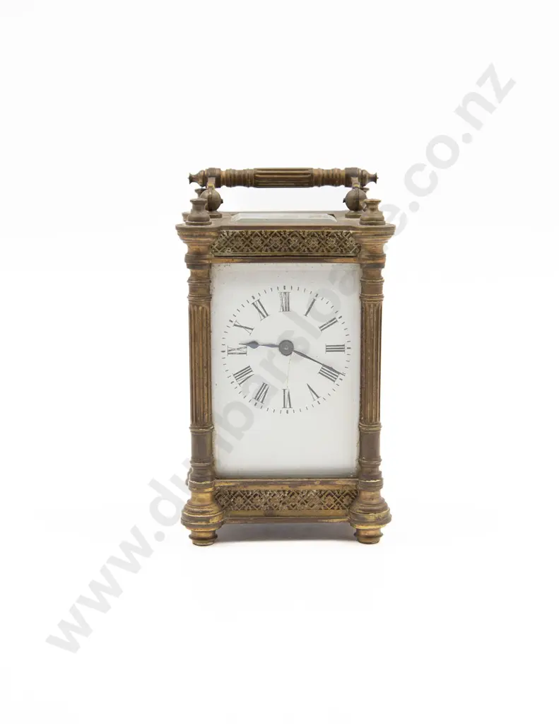 Small Vict brass Cased Carriage Clock Image 1++