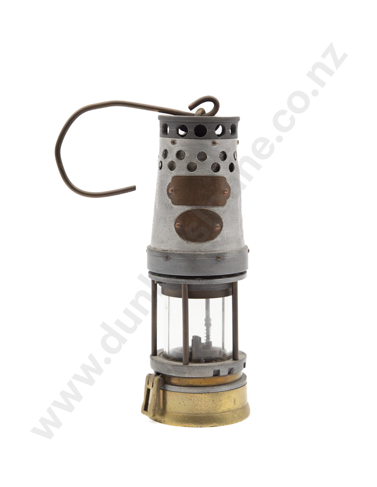 Antique Steel & Brass Miners Lamp Image 1++