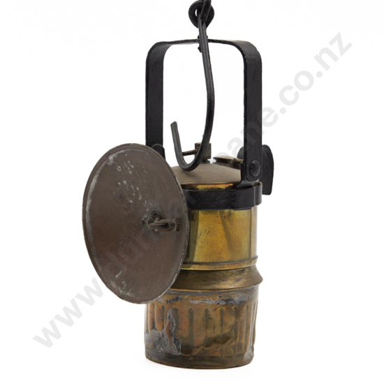 Antique Brass "Big Boy" Carbide Miners Lamp
