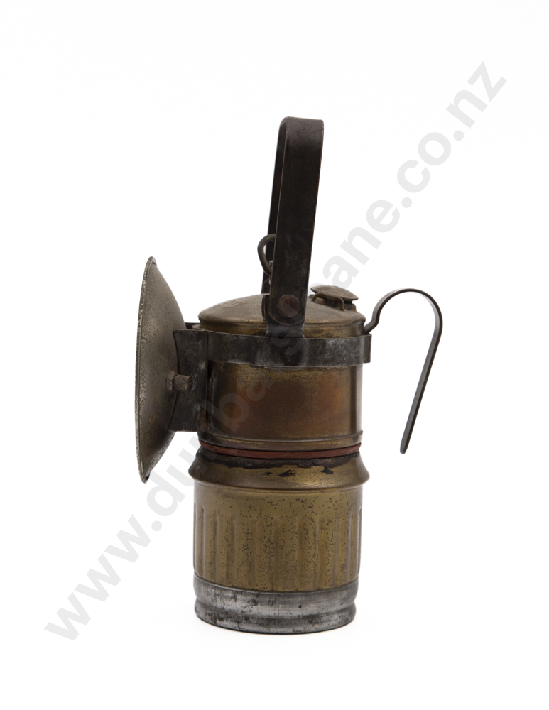 Antique Brass "Big Boy" Carbide Miners Lamp Image 1++