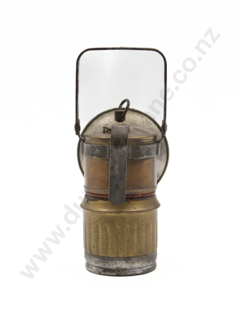 Antique Brass "Big Boy" Carbide Miners Lamp Image 1++