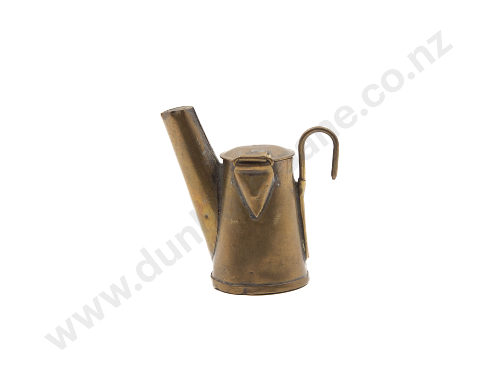 Small Vict Scottish Miners Brass Oil Wick Lamp Image 1++