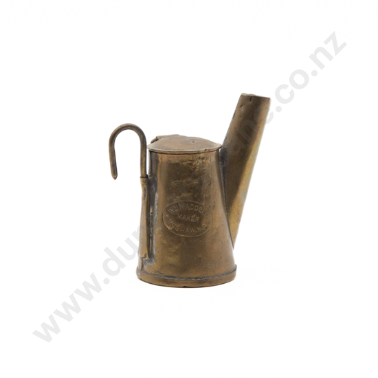 Small Vict Scottish Miners Brass Oil Wick Lamp