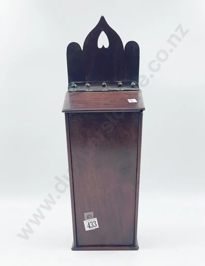 Early Vict Mahogany Candle Box Image 1++
