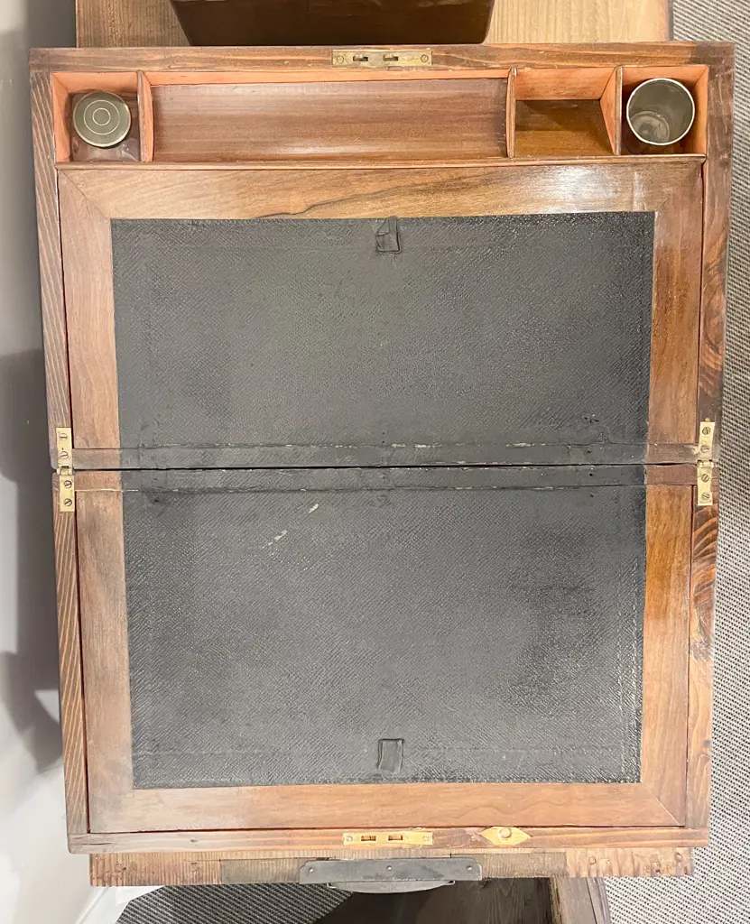 Vict Walnut Writing Box Image 1++