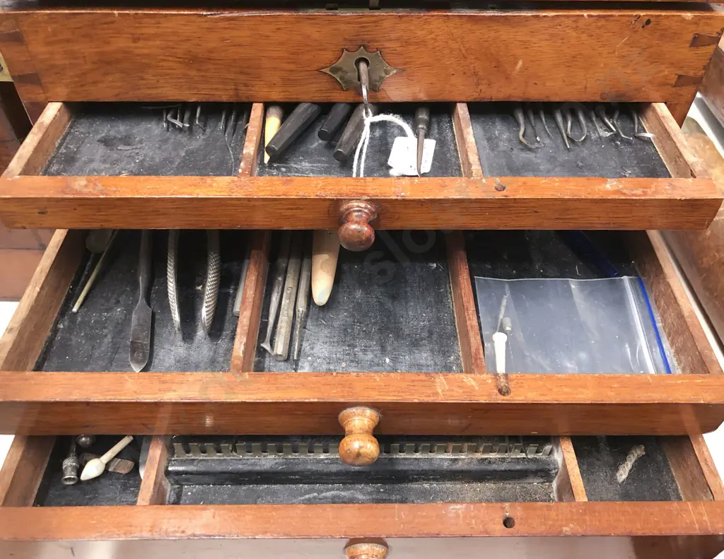The Dental Manufacture Co London Mahogany Cabinet Image 1++