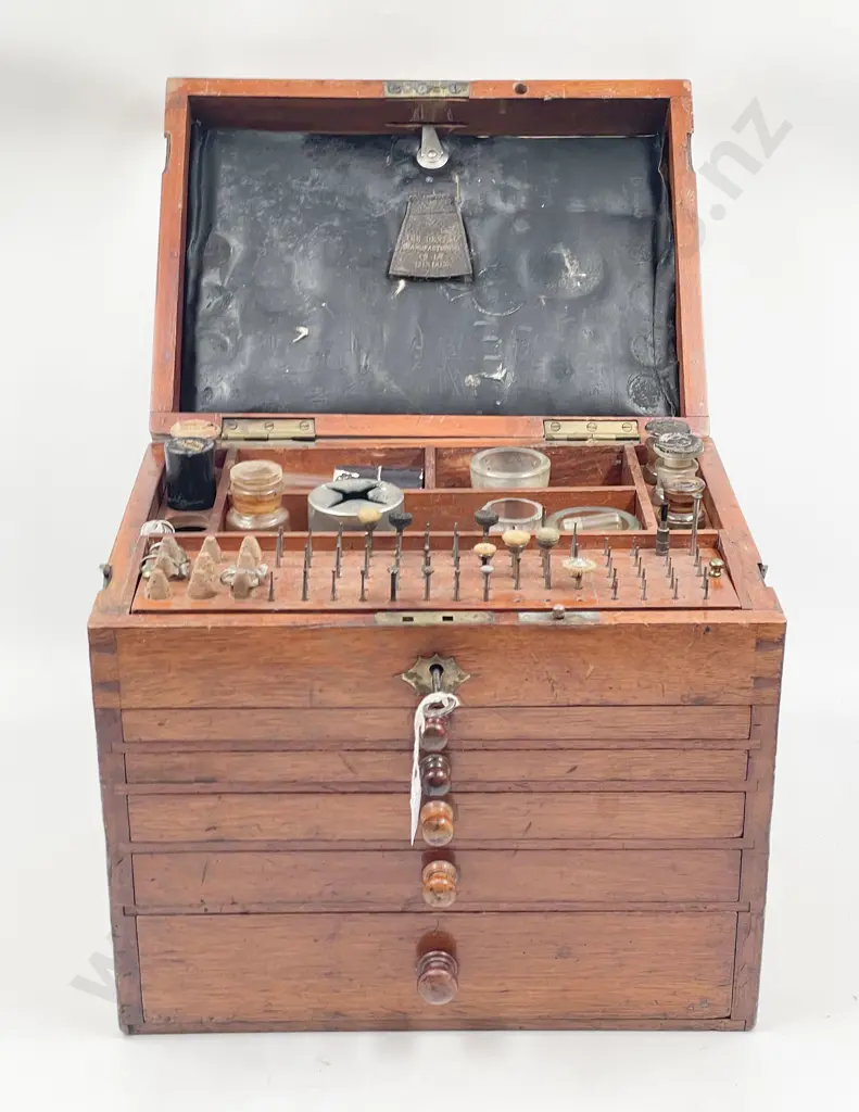 The Dental Manufacture Co London Mahogany Cabinet Image 1++