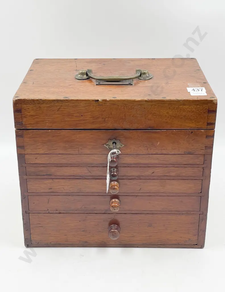 The Dental Manufacture Co London Mahogany Cabinet Image 1++