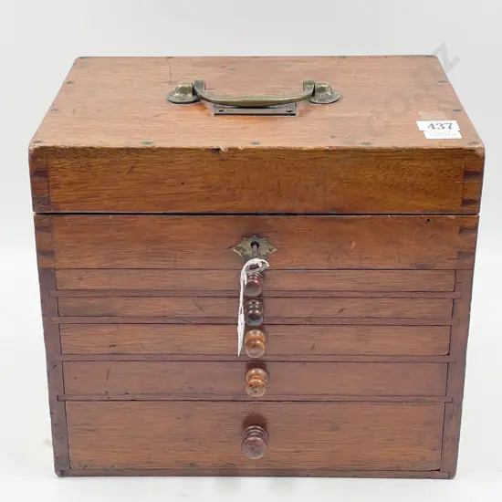 The Dental Manufacture Co London Mahogany Cabinet