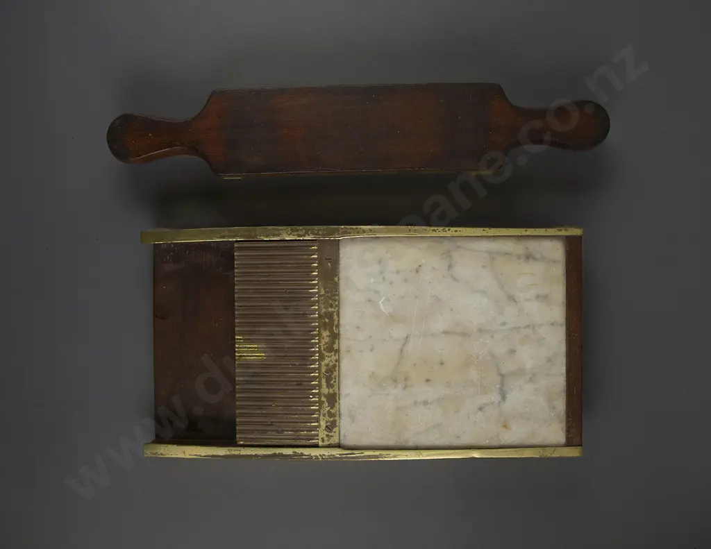Vict Mahogany, Marble & Brass Mounted Apothecary's Pill Maker Image 1++