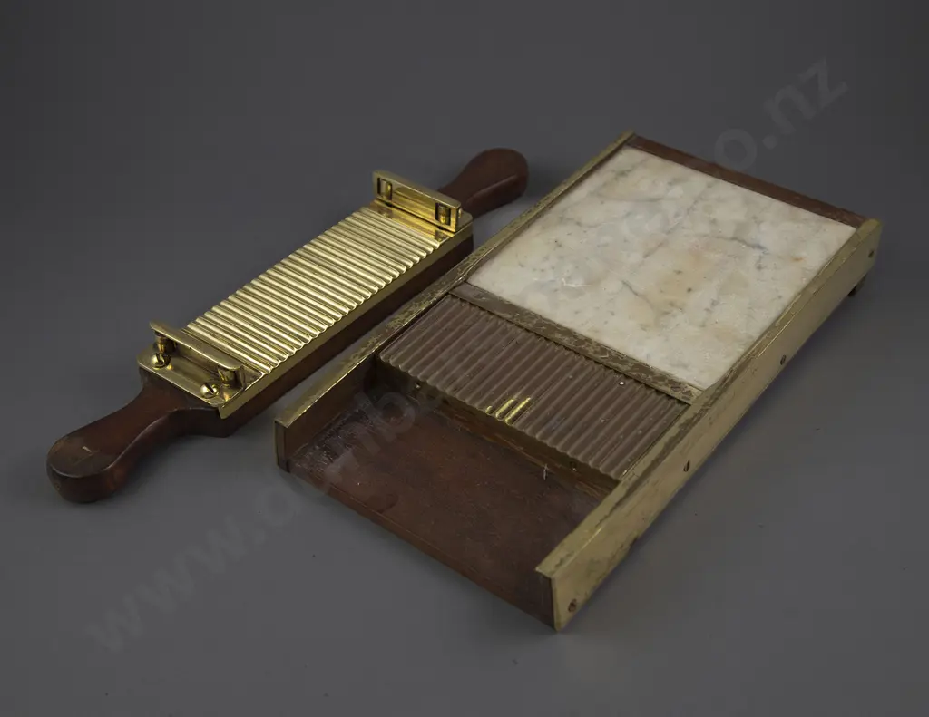 Vict Mahogany, Marble & Brass Mounted Apothecary's Pill Maker Image 1++