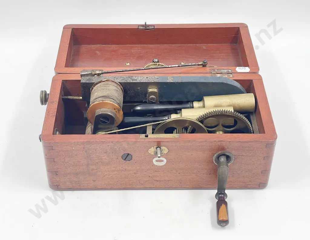 Vict Mahogany Cased Joseph Gray Magnetic Indicator Image 1++