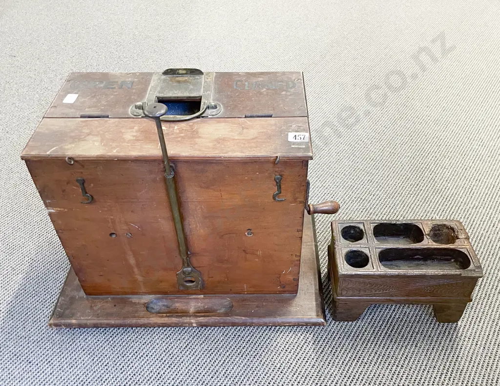 Antique Bingo Callers Box & Tellers Money Stand Image 1++