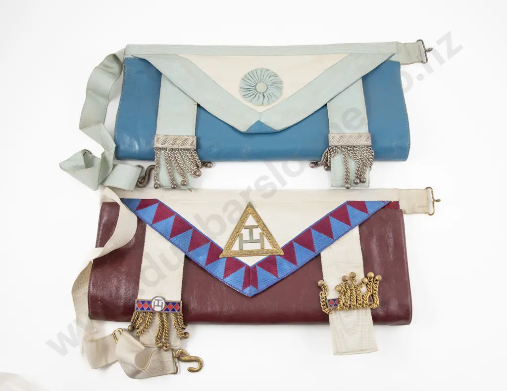 Cased Two Lodge Aprons Image 1++