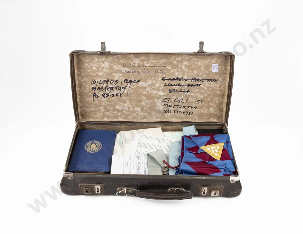 Cased Two Lodge Aprons Image 1++