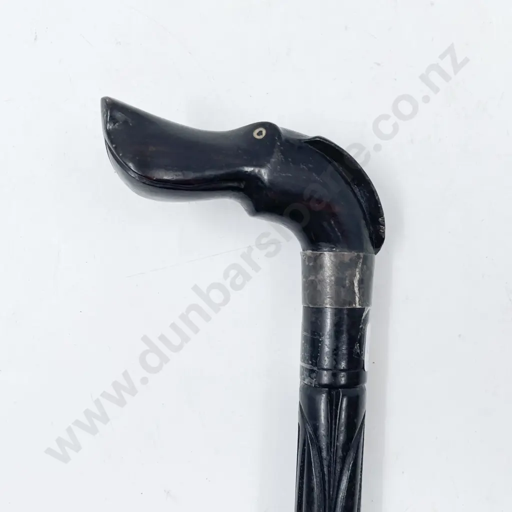 Dog Handled Ebony Walking Cane Image 1++