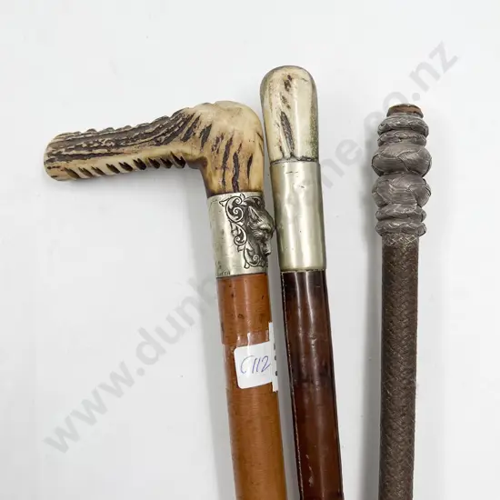 Three Vict Riding Crops