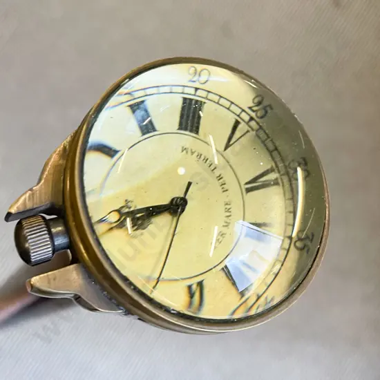 Modern Quartz Clock Finial Walking Cane & Hiking Stick