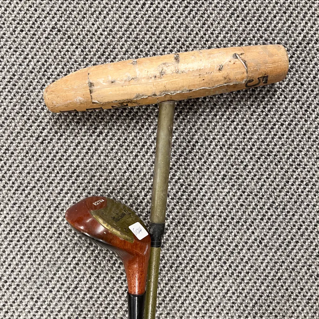 Vintage Polo Club & Golf Club Together with Hiking Stick Image 1++